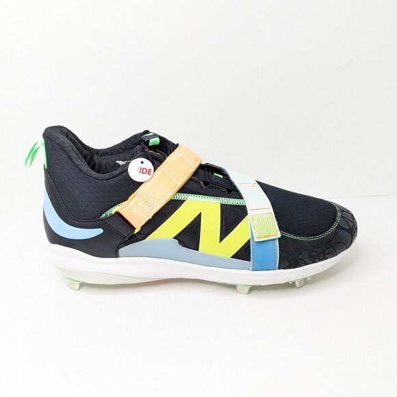 New Balance FuelCell Lindor 2 Baseball Cleats, Black/Orange, Men\'s 16 Wide (2E)